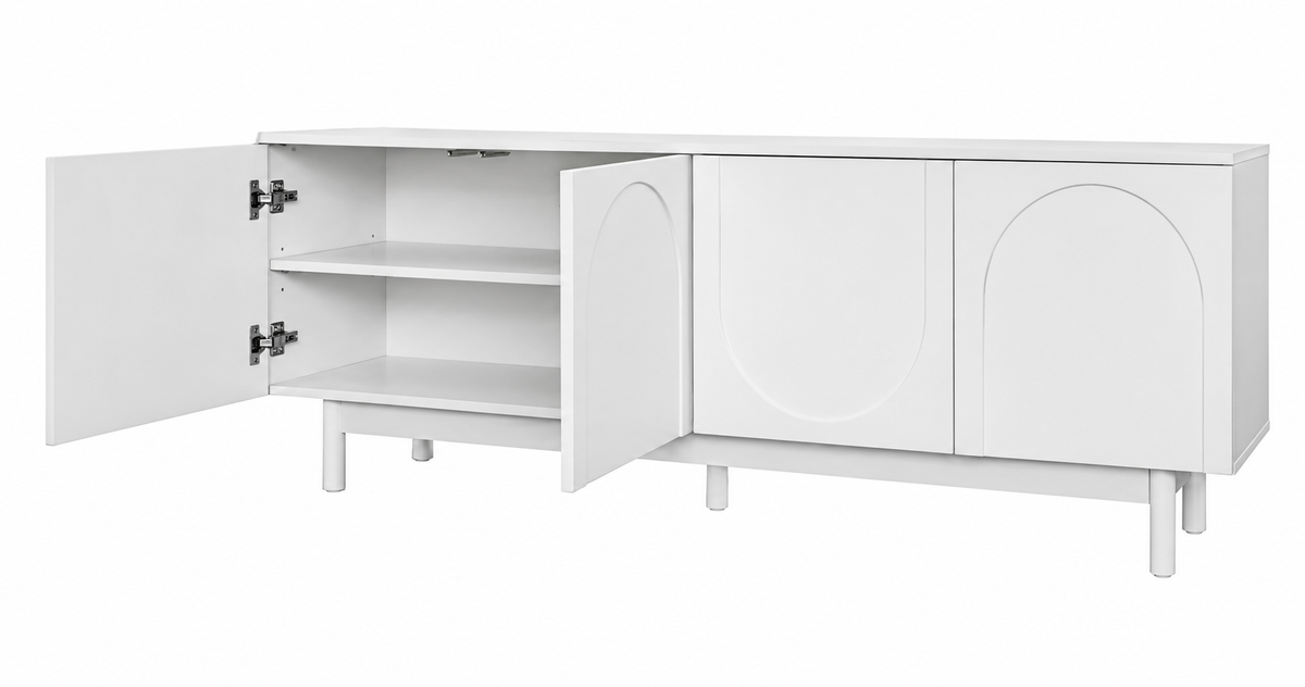 Meuble TV 175 cm blanc | Liora